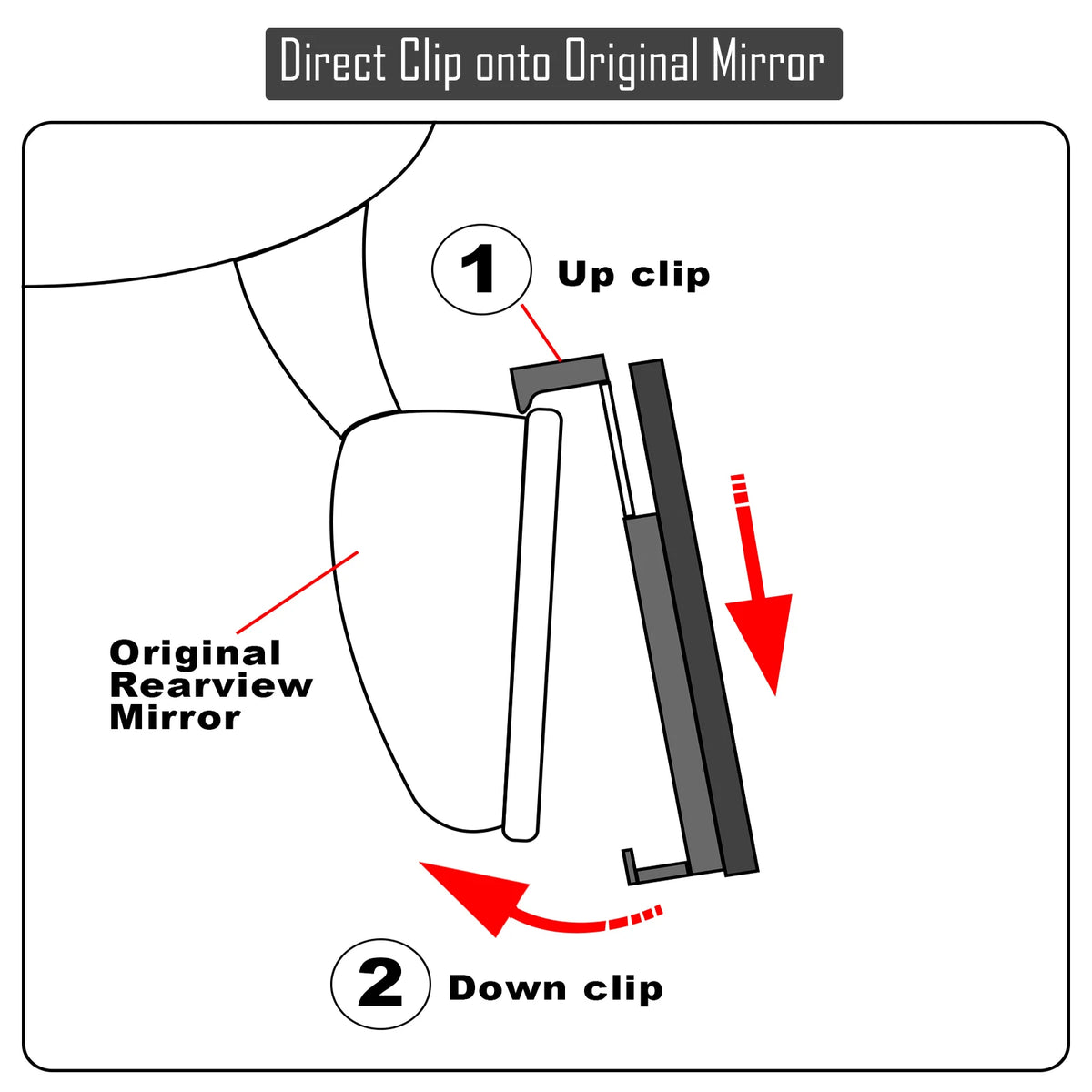 SightGuard™ Wide-Angle Anti-Glare Rearview Mirror – Drive Safer