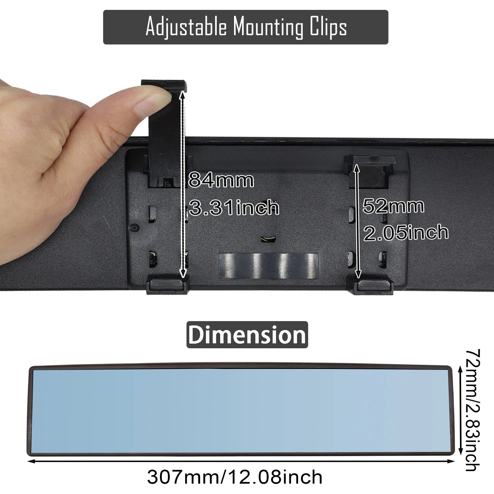 SightGuard™ Wide-Angle Anti-Glare Rearview Mirror – Drive Safer